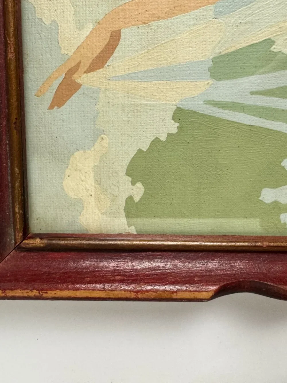 Vintage 1950 - 1960s PBN Paint by Numbers Balcony Ballet Ballerina Painting